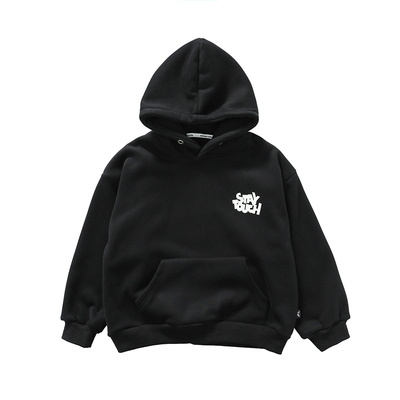 DUOPLUS日系撞色字母卫衣绒衫