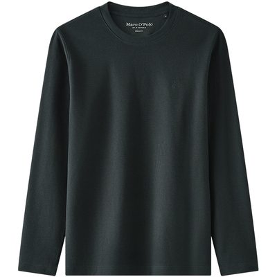 Marc O'Polo/MOP华夫格长袖T恤男春季新款简约圆领纯棉男士长袖衫