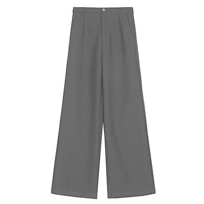 s.deer时尚插袋阔腿黑色长裤