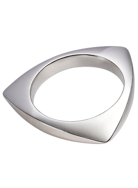 白矮星情侣925银极简几何戒指