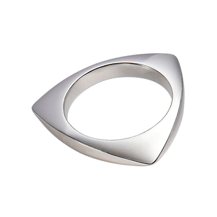 WHITE DWARF白矮星｜画粉戒指925银三角形几何设计师原创极简男女