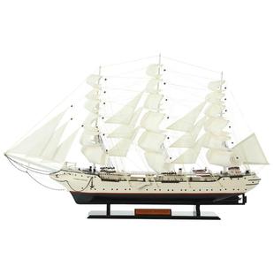 芬兰白天鹅帆船模型大型一帆风顺工艺船摆件客厅乔迁开业礼物木船