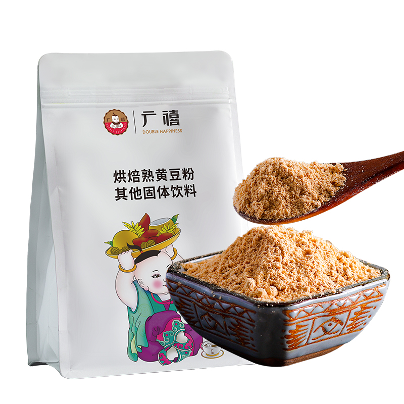 广禧熟黄豆粉500g即食黄豆粉红糖糍粑驴打滚网红豆乳饮品专用原料