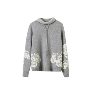 日神2025秋冬新款高领加厚羊绒衫女100纯羊绒四平提花针织衫毛衣