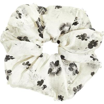 兰诺花朵白色大肠发圈头花头绳