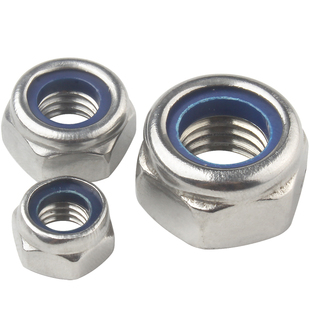 304不锈钢自锁防松螺母316锁紧螺帽防滑细牙反牙螺丝帽M4M5M6M8