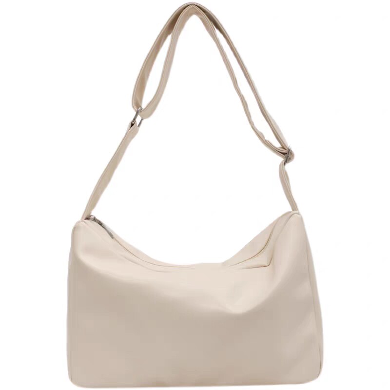新款小众托特包女软皮质感简约大容量单肩包大学生上课休闲斜挎包