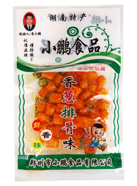 小鹏香葱排骨味辣条麻辣零食小吃