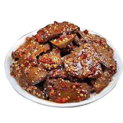 柴火猪肝湖南风味香辣麻辣下酒菜