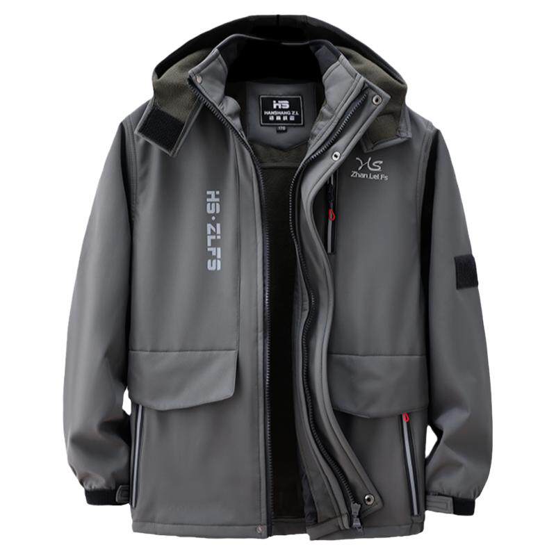 冬季加绒防水工作服防寒冲锋衣