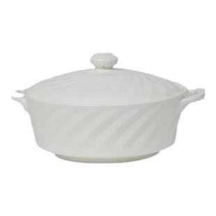 思佰得 釉下彩纯白浮雕碗碟套装家用高颜值骨瓷餐具轻奢高山流水