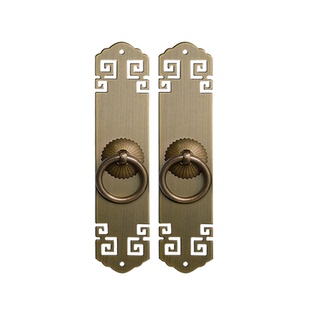 新中式纯铜复古柜门拉手全铜衣柜书柜仿古把手螺丝铜家具五金配件