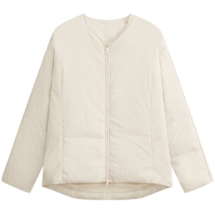 MODE COMMUTER | MC40D尼龙亚光皱梭织舒适防晒无领短款羽绒服