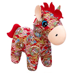 Auramoon·Nuu·国潮马年吉祥物生肖花布马公仔玩偶毛绒 | 糯吁