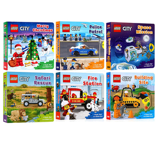 【自营】乐高机关操作纸板5册 Lego Fire Station/Building /Merry Christma/Police 消防建筑工地警察 英文原版