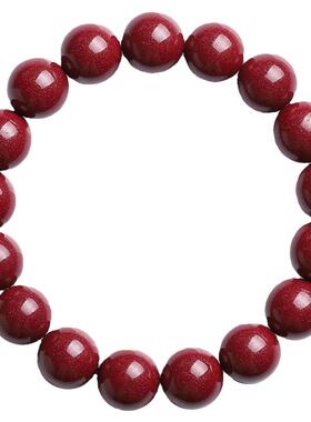 普陀山官方正品朱砂手串女天然紫金砂马年本命年转运珠手串护身符