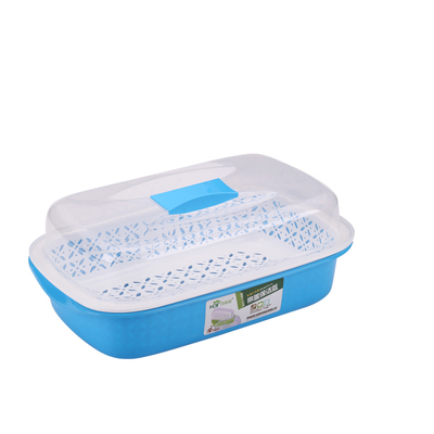 厨房双层塑料洗菜筐子带盖沥水篮