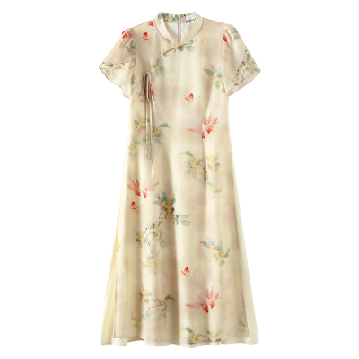 OSA欧莎新中式立领连衣裙