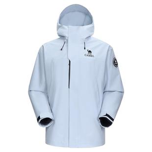 骆驼三合一红色冲锋衣男鹅绒内胆户外硬壳登山服连帽外套羽绒服女