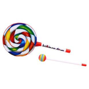 儿童拍拍鼓玩具奥尔夫打击乐器6寸棒棒糖手敲鼓音乐0-3岁早教教具
