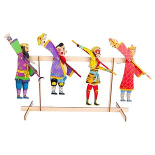 木影戏特色国潮礼物品木质单手皮影戏西游记人偶孙悟空儿童节玩具