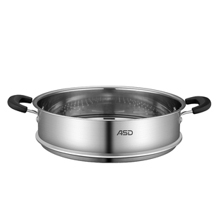 爱仕达不锈钢蒸格蒸馒头神器蒸笼 炒汤奶煎蒸锅蒸鱼篦片28/34cm