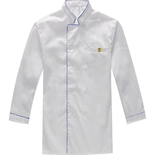 食堂幼儿园中西餐厅厨师工作服长袖男女加肥加大厨房短袖工衣服装