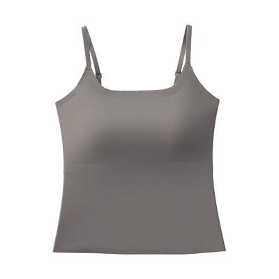 拉夏贝尔吊带背心女带胸垫一体