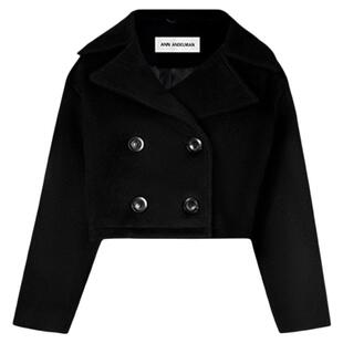ANN ANDELMAN 秋冬女士短款双排扣毛呢外套银泰百货精品 301286