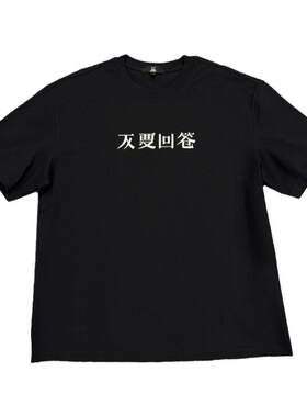 三体宽松T恤短袖不要回答