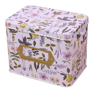 铁盒子收纳盒大号家用桌面物品分类带盖曲奇饼干糕点密封储物包装