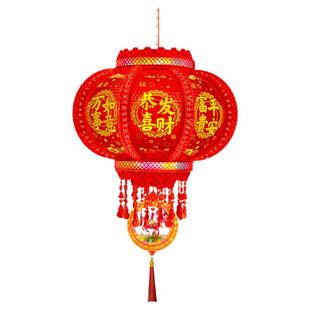 2026新款马年旋转灯笼春节七彩led走马灯插电阳台大门口新年挂饰