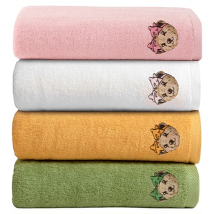TeenieWeenie小熊刺绣抗菌毛巾全棉男女浴巾吸水家用纯棉洗脸面巾