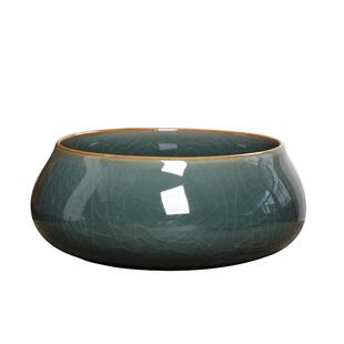 哥窑茶洗功夫茶具杯洗大碗陶瓷收纳盆干果水果盆多功能盆家用中式