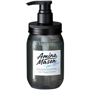 日本amino mason阿蜜浓梅森沐浴露男士专用深层清洁保湿清爽450ml