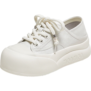 TATA他她女鞋2025冬季新款运动鞋百搭休闲鞋厚底白色板鞋CP303CM5