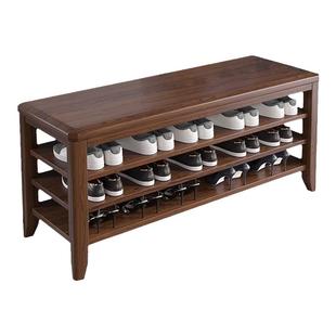 实木换鞋凳家用门口穿鞋凳可坐式鞋柜入户门鞋架坐凳一体多层简约