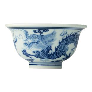 三勤堂青花主人杯个人专用手绘龙纹单杯高档精致小茶杯家用普洱杯