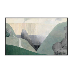 不够艺术 现代抽象风景装饰画现实主义小众壁画卧室客厅背景挂画