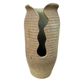 多肉法师花盆粗陶瓷大号口径土陶罐打孔签筒老桩切口花瓶陶罐高筒