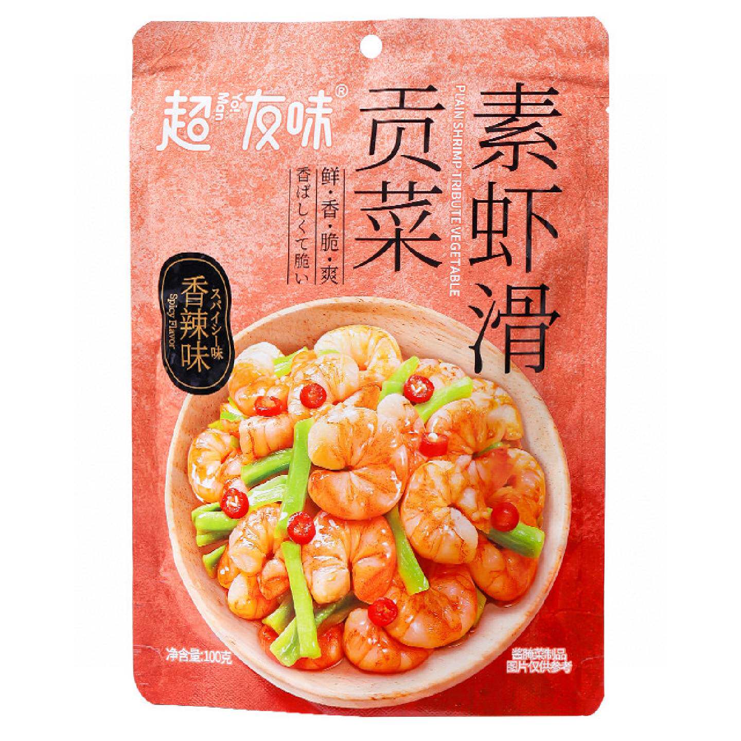 超友味魔芋贡菜苏虾滑即食辣味网红零食独立包装开袋即食下饭菜