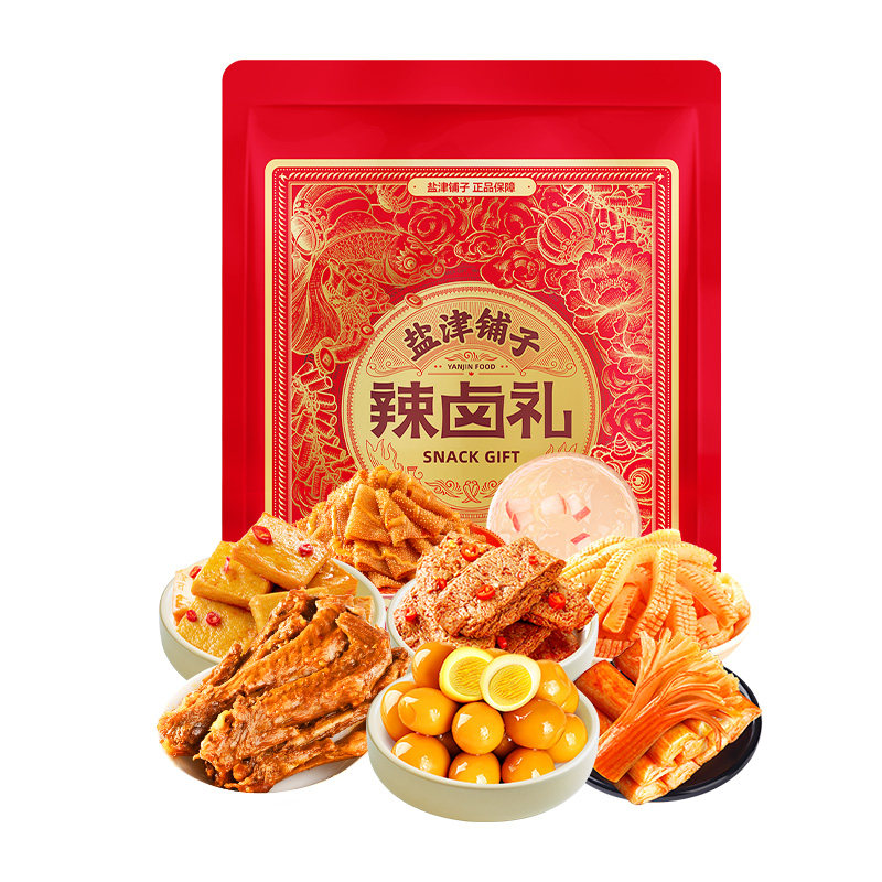 盐津铺子零食大礼包豆干