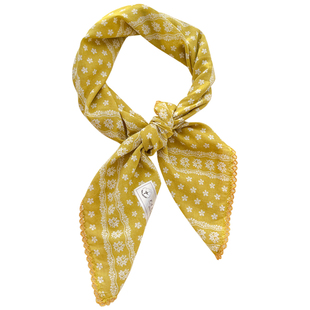 小清新田园风碎花文艺棉丝巾复古小方巾春夏海边度假防晒装饰头巾