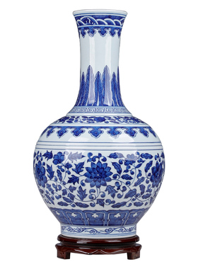 青花瓷陶瓷大花瓶家居中式摆件