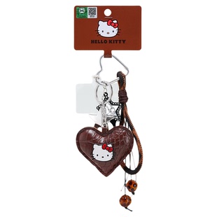 九木杂物社HelloKitty豹纹爱心装饰挂件可爱公仔钥匙扣包包挂件
