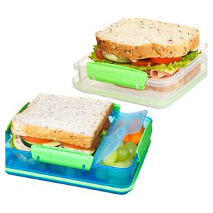 sistema 三明治便当盒保鲜盒水果餐盒家用三文治吐司外带饭盒盒子
