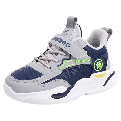 巴布豆男童运动鞋加绒二棉跑步鞋