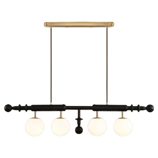 法式中古餐厅吊灯一字长条复古侘寂风美式吧台灯艺术设计师茶室灯