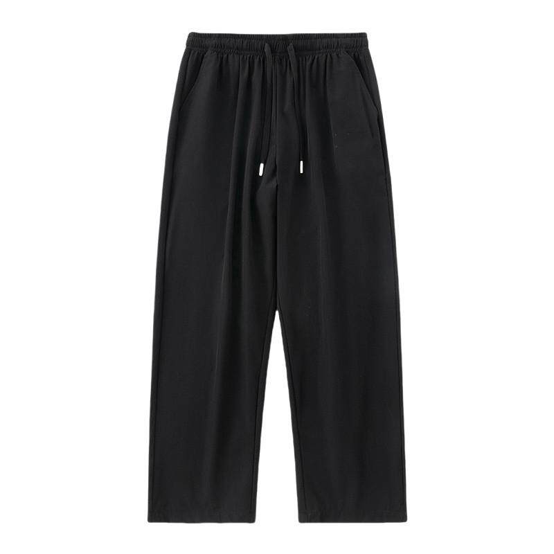 夏季上班工作服男装无磁无铁宽松薄款冰丝裤子直筒大码休闲运动裤