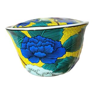 日本进口九谷烧茶壶水壶茶杯青郊色绘手抓壶宝瓶壶日式壶承茶具